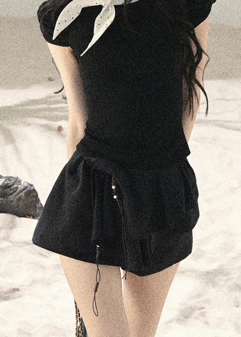 aomalm skort, ruffle skort women, cascading pleat skirt, french ruffle skirt, korean feminine skort, summer mini skort, cake layer skirt, culotte skirt women, romantic short skirt, layered ruffle skort, feminine korean fashion, seaside summer outfit