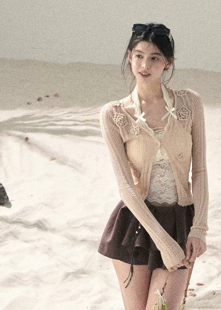 aomalm skort, ruffle skort women, cascading pleat skirt, french ruffle skirt, korean feminine skort, summer mini skort, cake layer skirt, culotte skirt women, romantic short skirt, layered ruffle skort, feminine korean fashion, seaside summer outfit