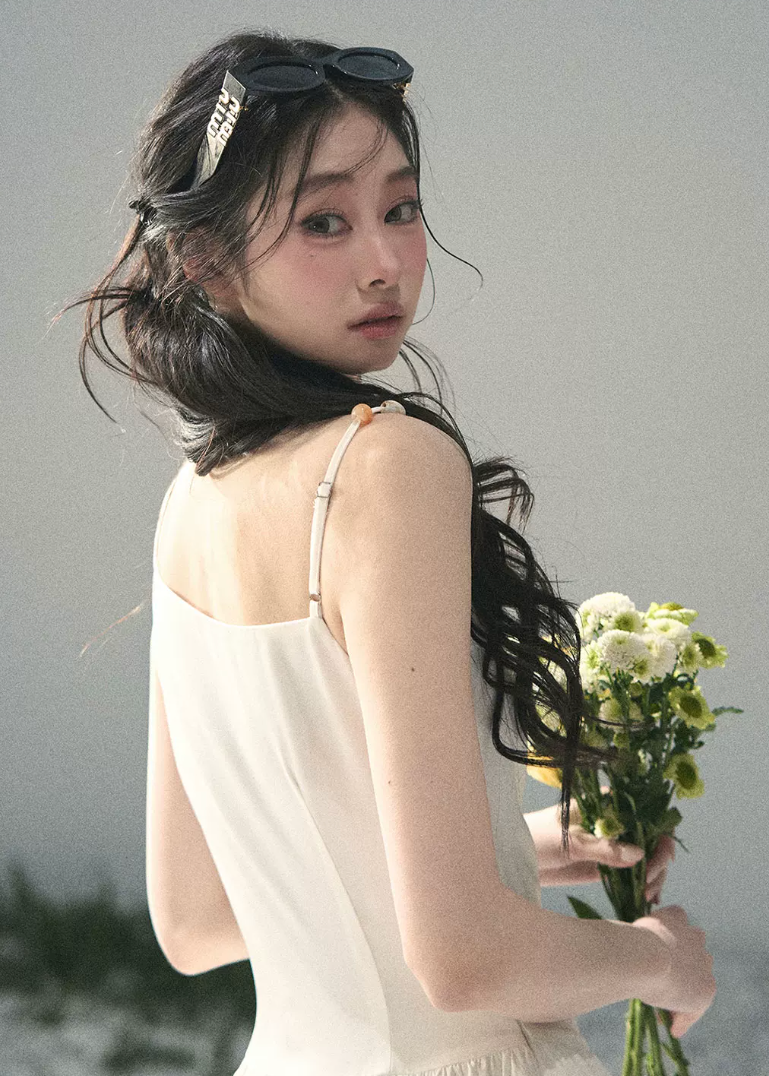aomalm dress, white maxi dress, summer sundress, korean feminine dress, french style maxi dress, cotton skirt dress, sleeveless long dress, romantic summer dress, resort maxi dress, elegant white dress, moonlight sonata dress, feminine korean fashion