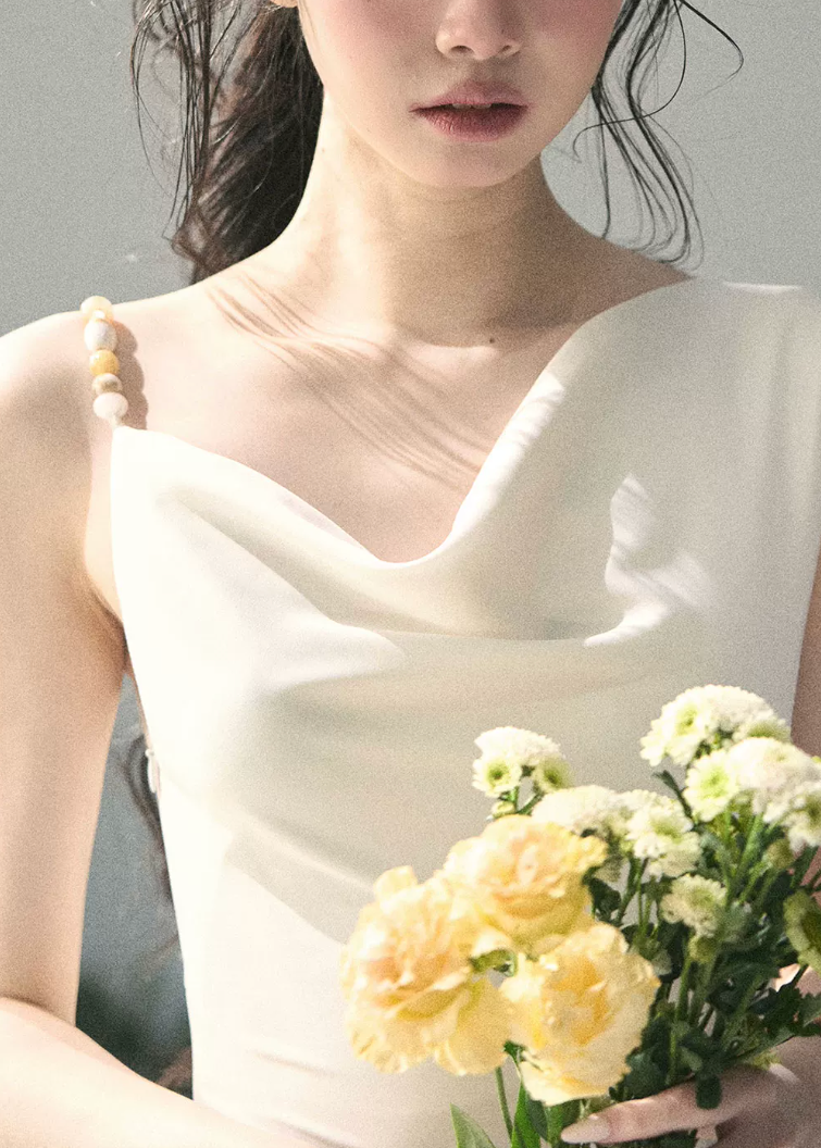 aomalm dress, white maxi dress, summer sundress, korean feminine dress, french style maxi dress, cotton skirt dress, sleeveless long dress, romantic summer dress, resort maxi dress, elegant white dress, moonlight sonata dress, feminine korean fashion