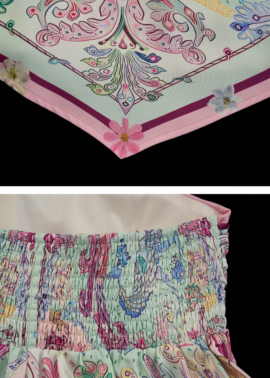 Summer cami top with pastel paisley detailing