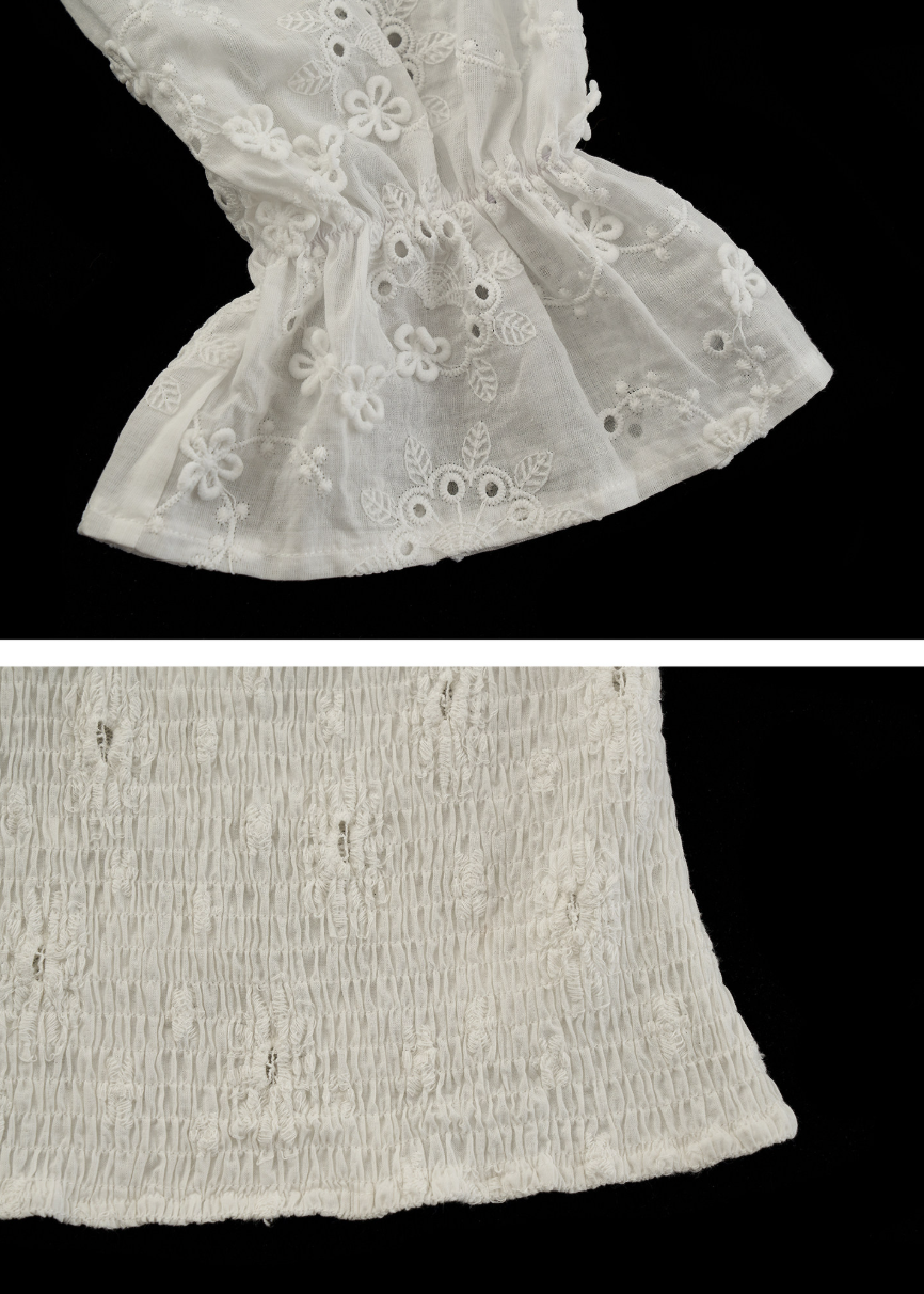 Sweet-spicy white summer top with halter straps