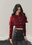 cape knit sweater women, twist knit capelet top, layered knit sweater, autumn winter slim knit top, american style cape knit, fw25 knitwear women, cape style cardigan, long sleeve cape sweater, cute cape top women