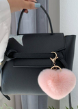 Fluffy Heart Bag Charm