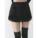 White Tower Rose Lace Skirt