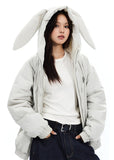Bunny ears hooded jacket
