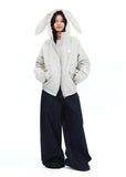 Bunny ears hooded jacket