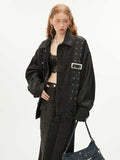 Patchwork loose street jacket