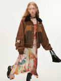 Maillard old retro patchwork jacket  casual top