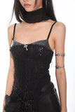 Sequin Lace Cross-Strap Cami