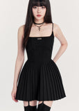 Silhouette three-color classic waist A-line dress