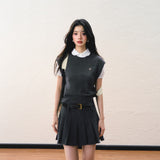 Simple slim vest bottoming shirt college style skirt suit