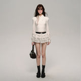Ultra-Low Waist White Tutu Skirt