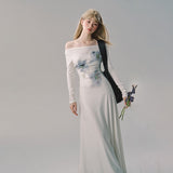 Ink Smudge One-Shoulder Knit Dress