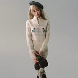 Jacquard Knit Sweater & Skirt Set