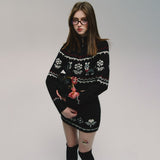 Jacquard Knit Sweater & Skirt Set