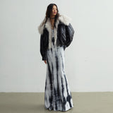 シベリア風フェイクレザーファーカラージャケット