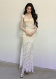 Women Lace Vest Hip Fishtail Fairy Skirt Long Skirt