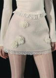 White Tower Rose Lace Skirt