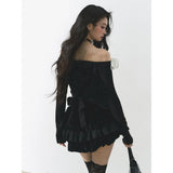 ワンショルダーのアメリカンレースのホットガールTシャツトップス