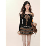 アシンメトリーオフショルダートップ