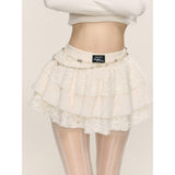 ブラックレースAラインケーキミニスカート