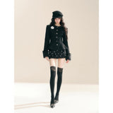 Slim Fit Tweed-Inspired Plush Jacket