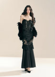 Cold Black Swan French Lace Dress