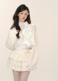韓国風レースプラッシュショートジャケット