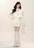韓国風レースプラッシュショートジャケット