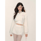 레이스 반바지가 있는 한국식 플러시 슈트