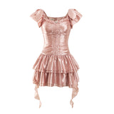 Sweet Layered Pink Skirt Dress