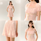 Butterfly Lace Chinese Style Mini Dress