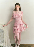 Pink Butterfly Ribbon Dress