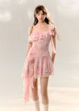 Pink Butterfly Ribbon Dress