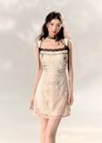 Butterfly Fragrance Gradient Lace Dress