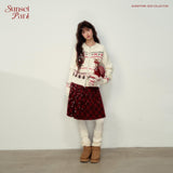 Vintage Fawn Fair Isle Knit Cardigan