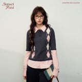 Early Spring Campus Lovers Knitted Sweater Bottoming Shirt