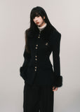 Retro Fur Collar Wool Jacket