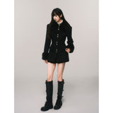 Retro Fur Collar Wool Jacket