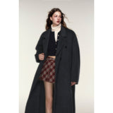 영국산 레드 플레드 플리츠 스커트 