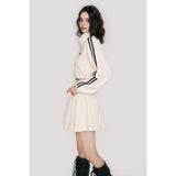 Tennis Waffle Sweatshirt Skirt Set