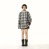 Fake Two-Piece Plaid Hoodie