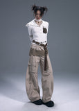 Street Strap Wide-Leg Pants