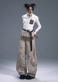 Street Strap Wide-Leg Pants