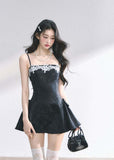 Hepburn style lace camisole dress for women