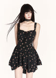 Dark Bloom Mini Dress