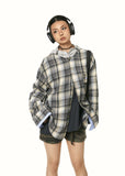 Fake Two-Piece Plaid Hoodie