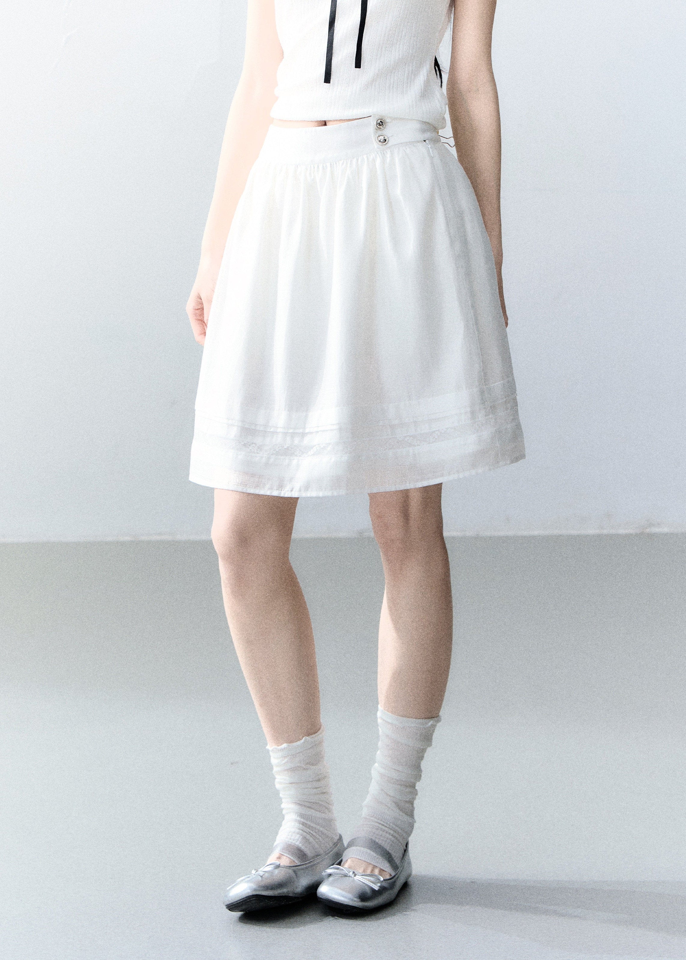 fragileheart skirt, blue white mini skirt, korean a line skirt, tencel mini skirt, feminine korean skirt, summer short skirt, soft girl skirt, korean campus skirt, white mini skirt, blue mini skirt, versatile summer skirt, korean fashion skirt
