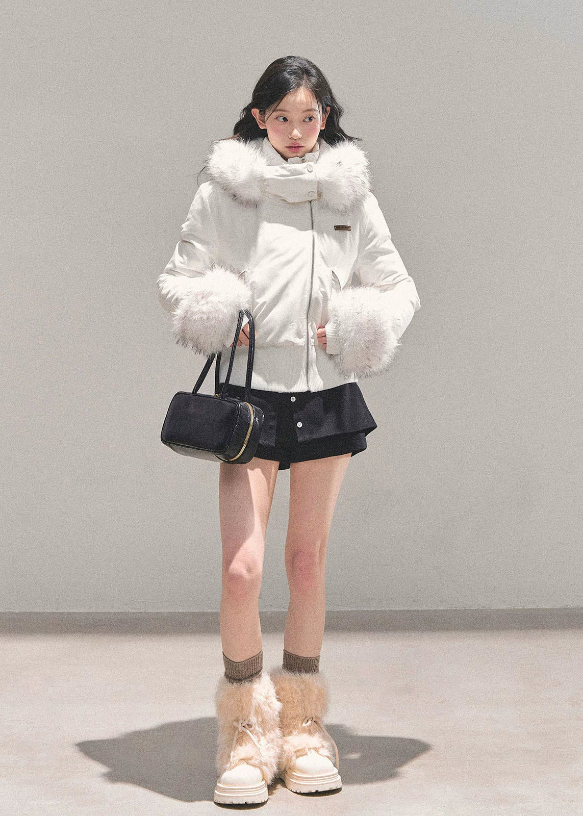 weightless monologue jacket, AOMALM down jacket, Korean winter coat women, faux fur hood jacket, white duck down coat, thick warm jacket women, feminine winter fashion, Korean style outerwear, plush hooded winter jacket, warm puffer jacket women, luxury faux fur cuffs coat, winter slim down coat, cute winter outfit women, soft fur trim jacket, stylish warm jacket women, AOMALM winter collection, padded winter jacket women, cozy Korean fashion coat, elegant down jacket women.